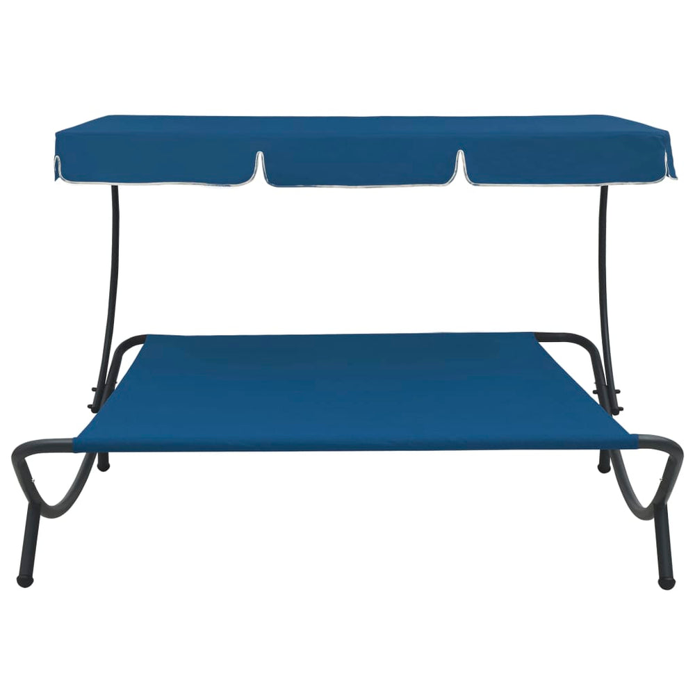 Loungebed met luifel blauw MeubelReus
