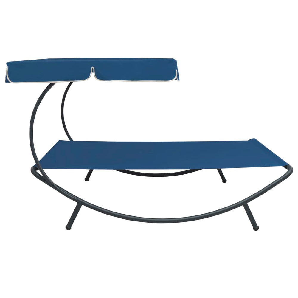 Loungebed met luifel blauw MeubelReus
