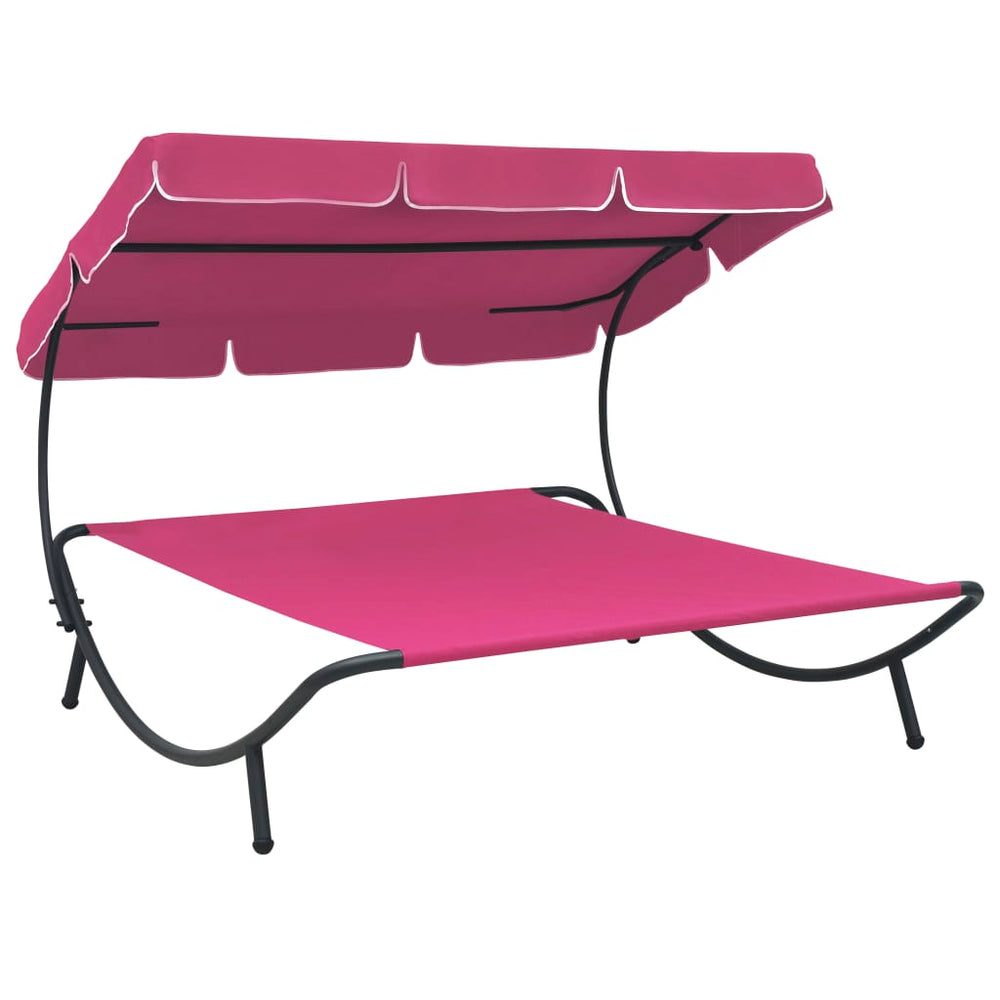 Loungebed met luifel roze MeubelReus