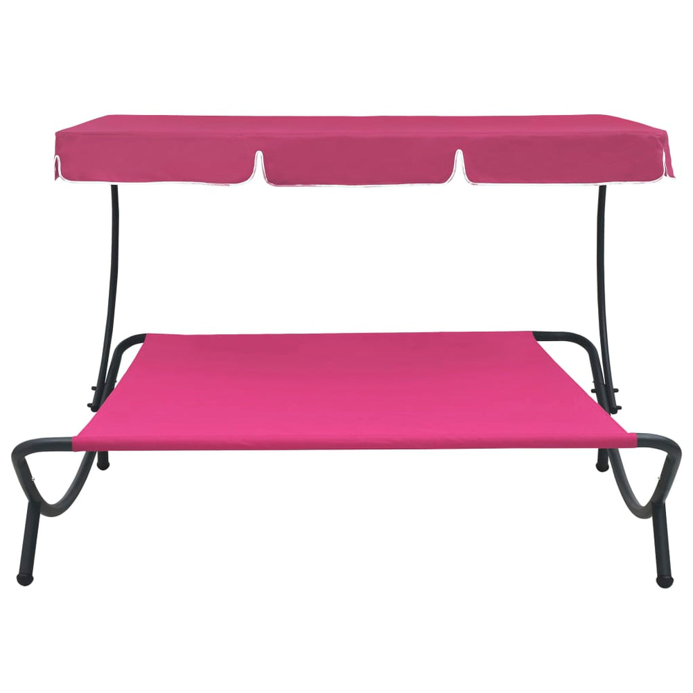 Loungebed met luifel roze MeubelReus