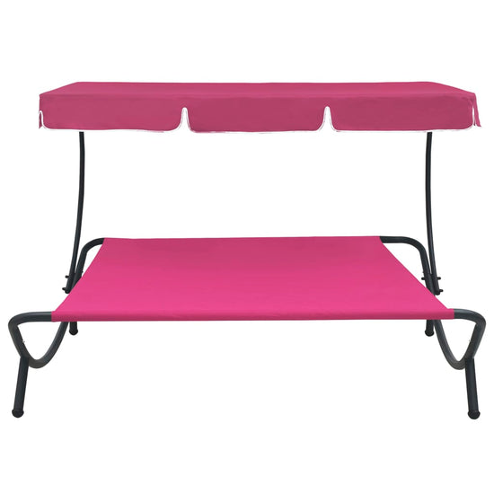 Loungebed met luifel roze MeubelReus