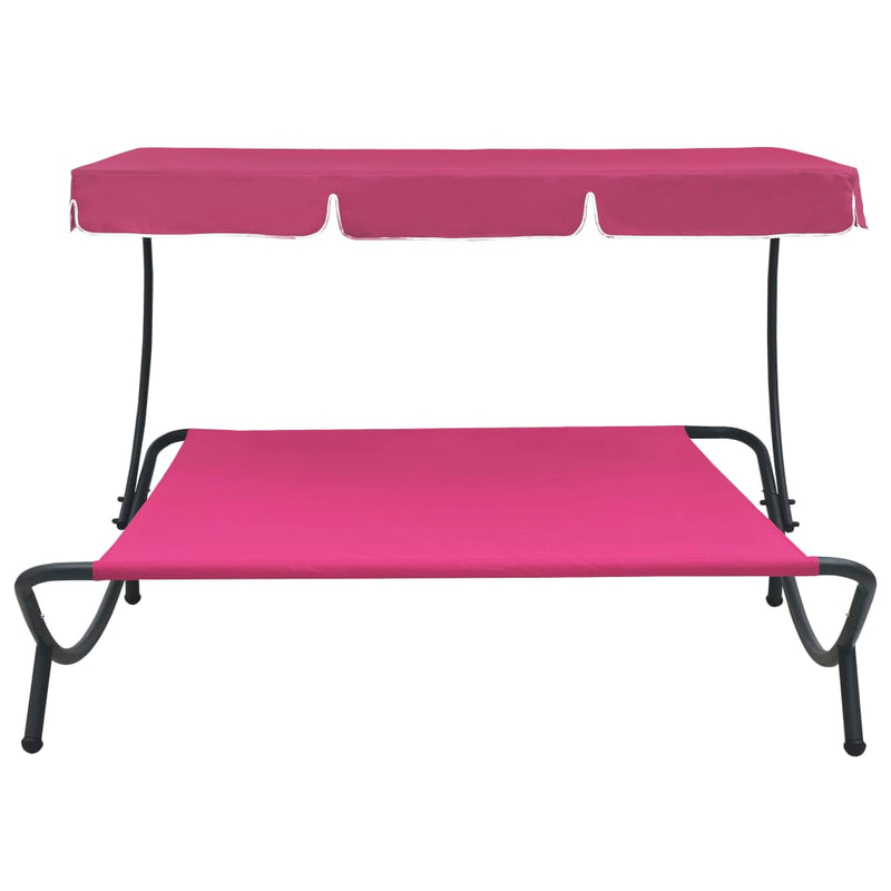 Loungebed met luifel roze MeubelReus