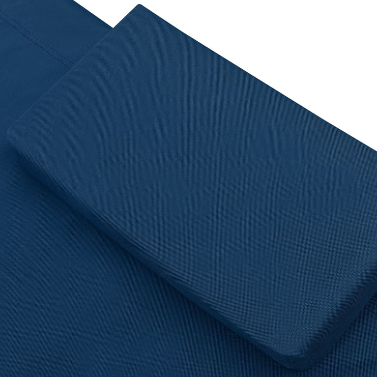 Loungebed met luifel en kussen blauw MeubelReus