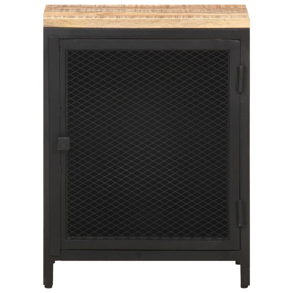 Nachtkastje 40x30x53 cm massief ruw mangohout MeubelReus
