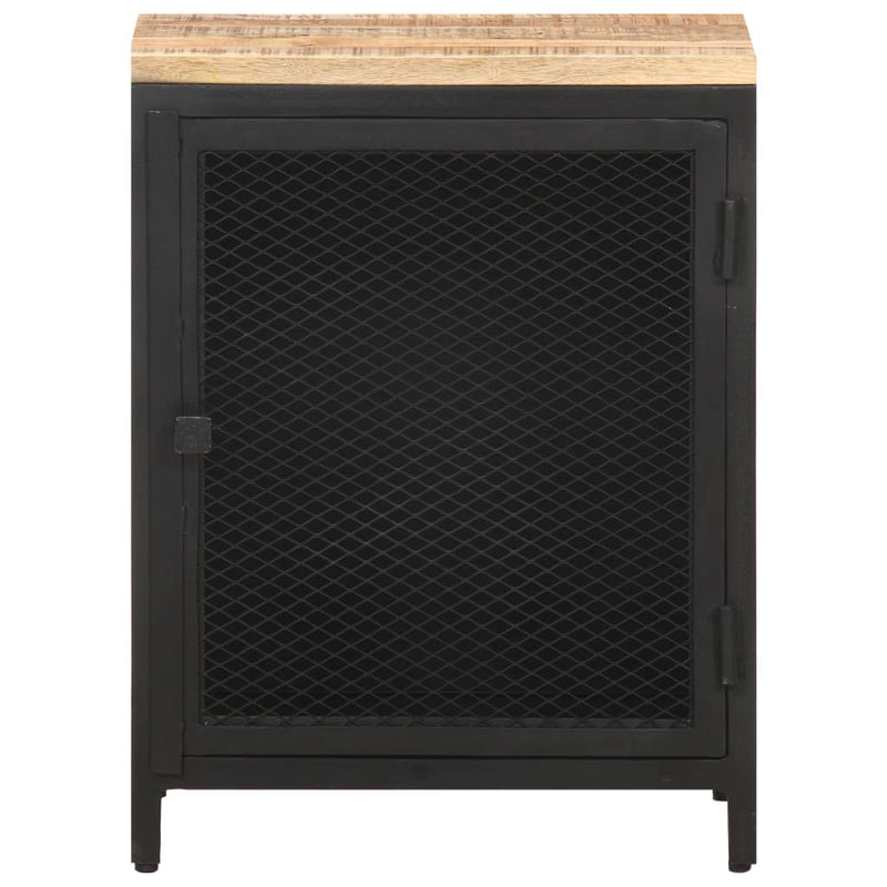 Nachtkastje 40x30x53 cm massief ruw mangohout MeubelReus