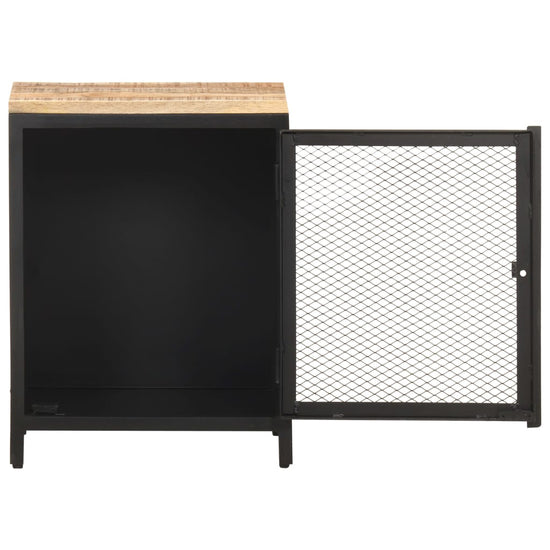 Nachtkastje 40x30x53 cm massief ruw mangohout MeubelReus