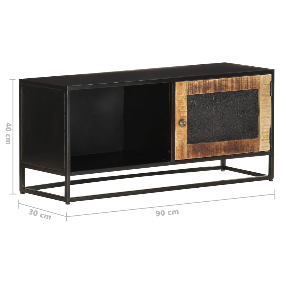 Tv-meubel 90x30x40 cm ruw mangohout MeubelReus