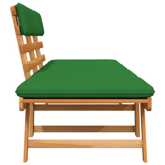 Tuinbank met kussens 2-in-1 190 cm massief acaciahout MeubelReus