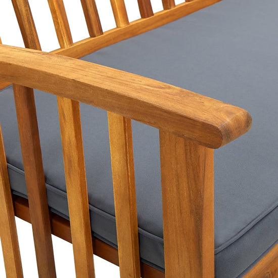 Tuinbank met kussen 147 cm massief acaciahout MeubelReus