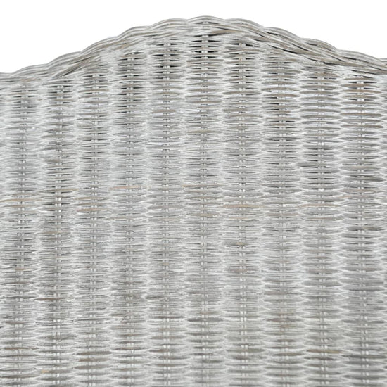 Stoel met kussen natuurlijk rattan en linnen grijs MeubelReus
