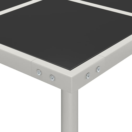 Tuintafel 170x170x74,5 cm glas en staal MeubelReus