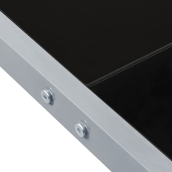 Tuintafel 130x130x72 cm staal en glas grijs MeubelReus