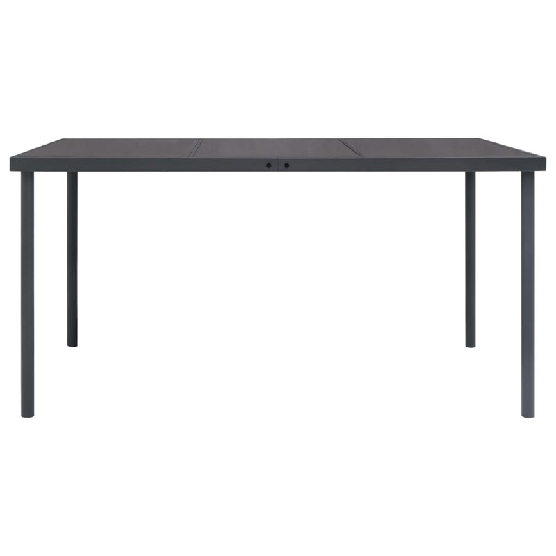 Tuintafel 150x90x74 cm staal antracietkleurig MeubelReus