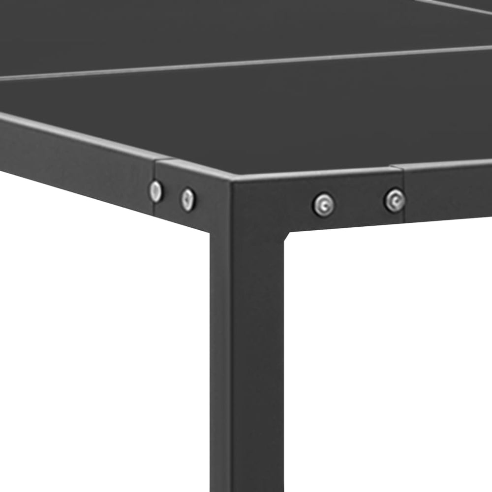 Tuintafel 130x130x72 cm staal en glas antracietkleurig MeubelReus