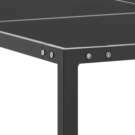 Tuintafel 130x130x72 cm staal en glas antracietkleurig MeubelReus