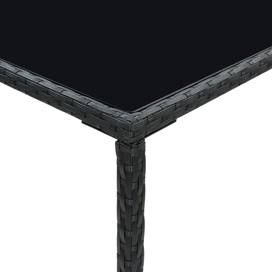 Tuinbartafel 70x70x110 cm poly rattan en glas bruin MeubelReus