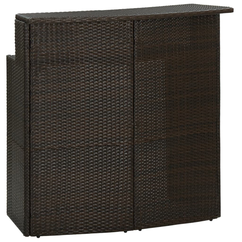 Tuinbartafel 120x55x110 cm poly rattan bruin MeubelReus