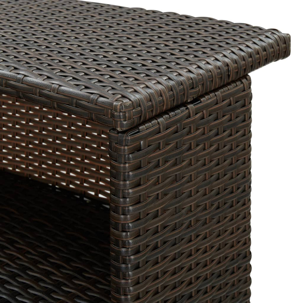 Tuinbartafel 120x55x110 cm poly rattan bruin MeubelReus