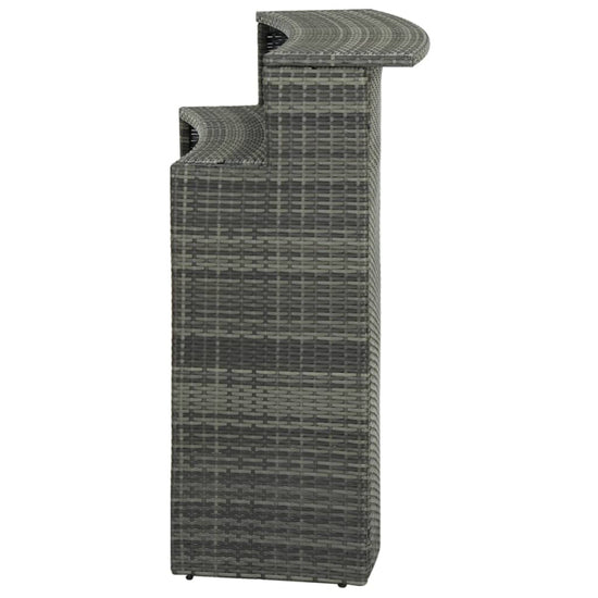 Tuinbartafel 120x55x110 cm poly rattan grijs MeubelReus