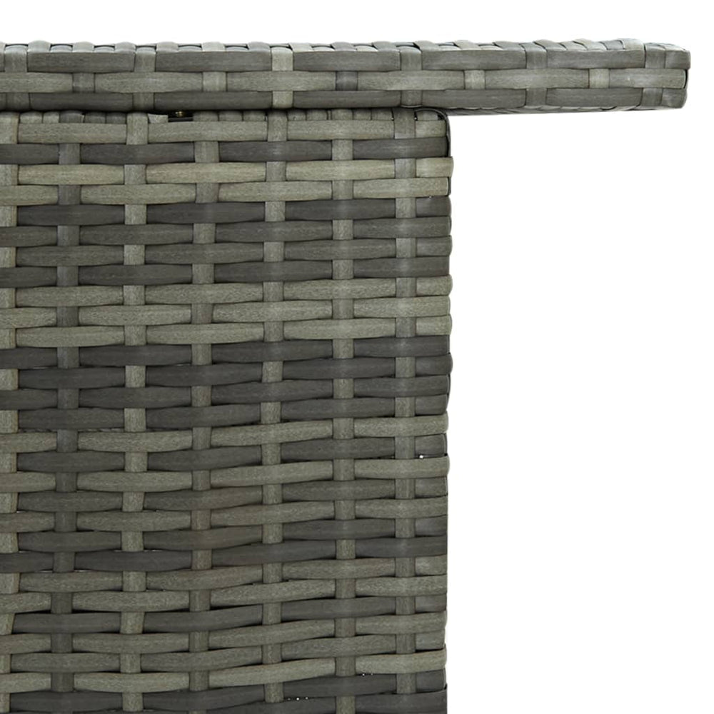 Tuinbartafel 120x55x110 cm poly rattan grijs MeubelReus