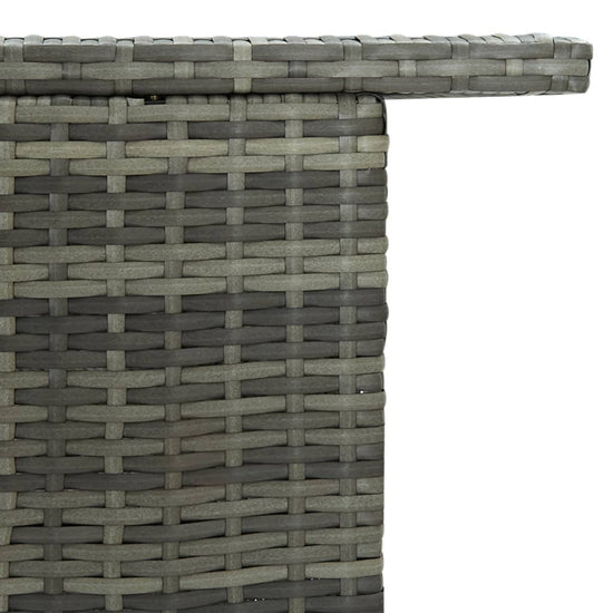 Tuinbartafel 120x55x110 cm poly rattan grijs MeubelReus