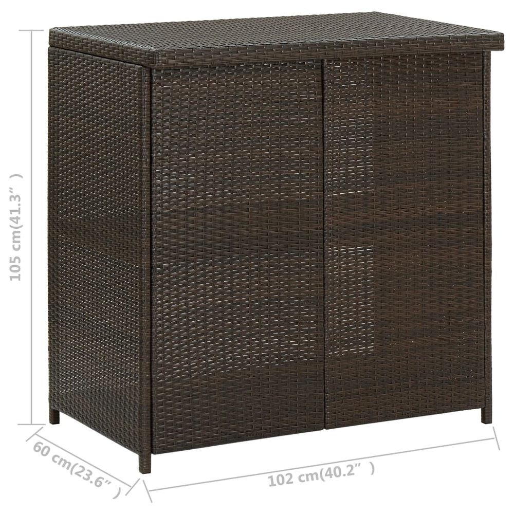 3-delige Barset poly rattan bruin MeubelReus