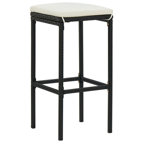 3-delige Barset poly rattan zwart MeubelReus