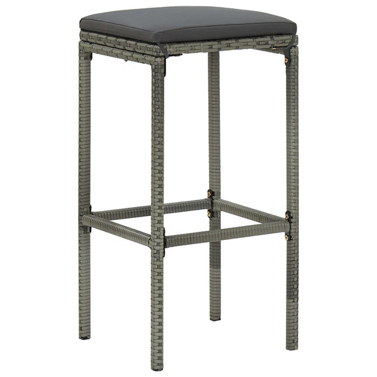 3-delige Barset poly rattan grijs MeubelReus