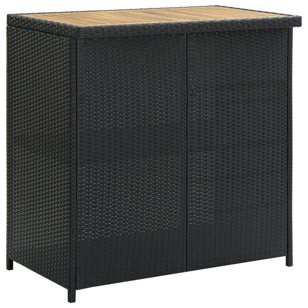 3-delige Barset poly rattan zwart MeubelReus