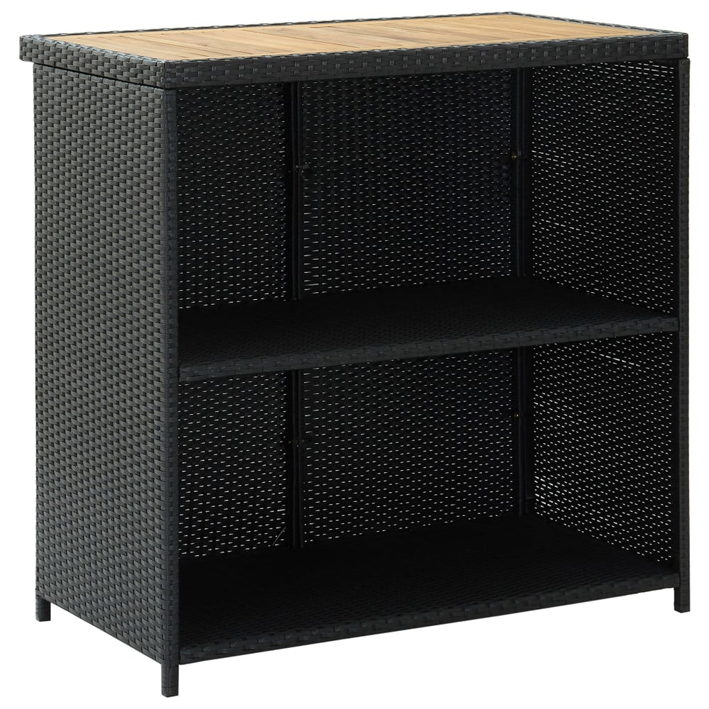 3-delige Barset poly rattan zwart MeubelReus