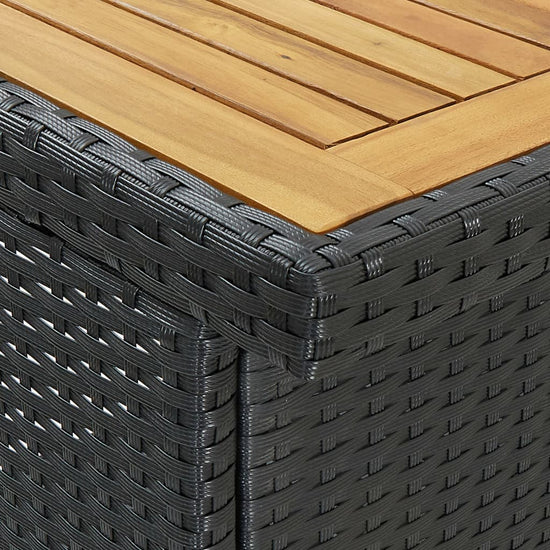 3-delige Barset poly rattan zwart MeubelReus