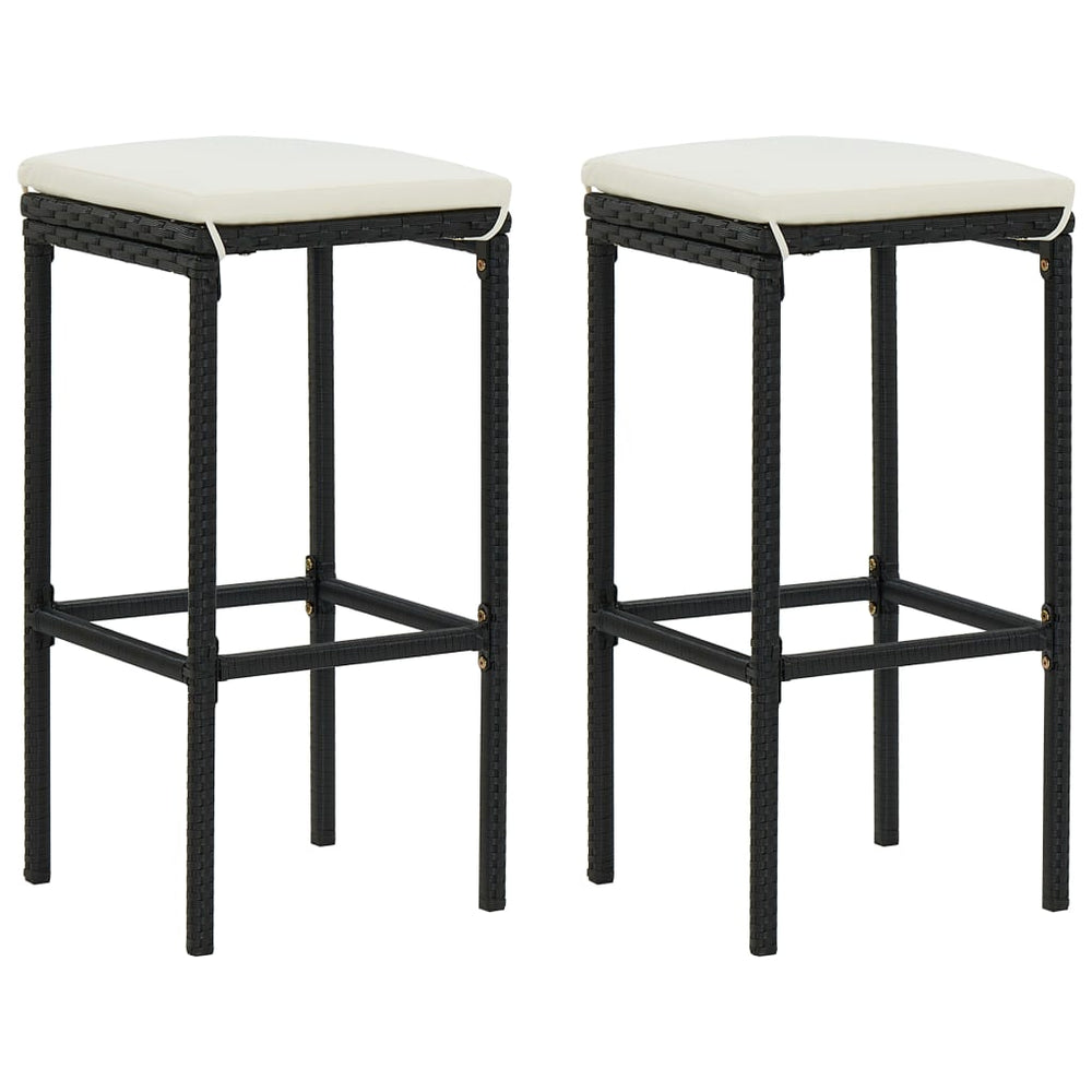 3-delige Barset poly rattan zwart MeubelReus