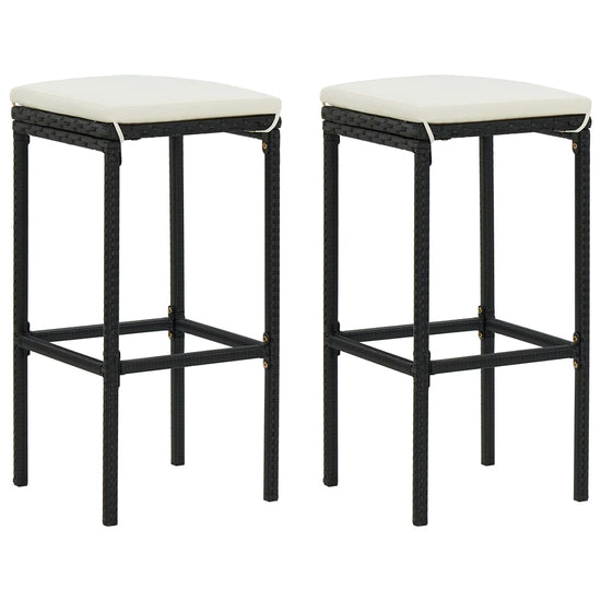 3-delige Barset poly rattan zwart MeubelReus