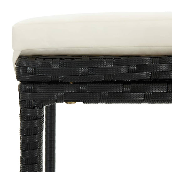3-delige Barset poly rattan zwart MeubelReus