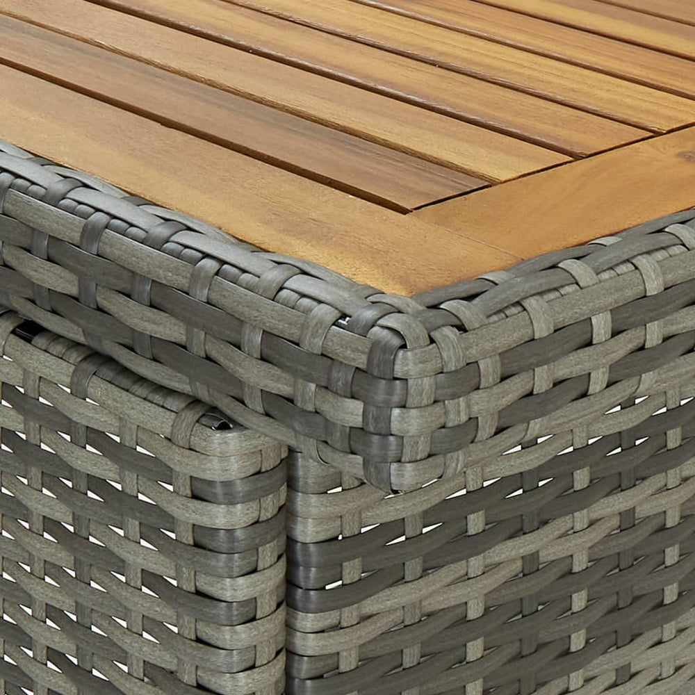 3-delige Barset poly rattan grijs MeubelReus