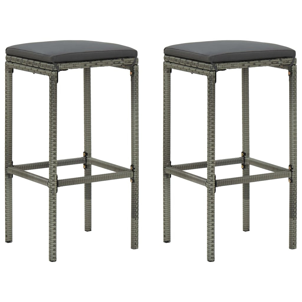 3-delige Barset poly rattan grijs MeubelReus