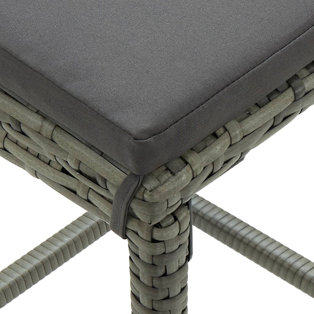 3-delige Barset poly rattan grijs MeubelReus