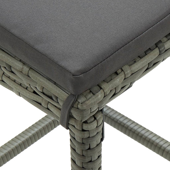 3-delige Barset poly rattan grijs MeubelReus