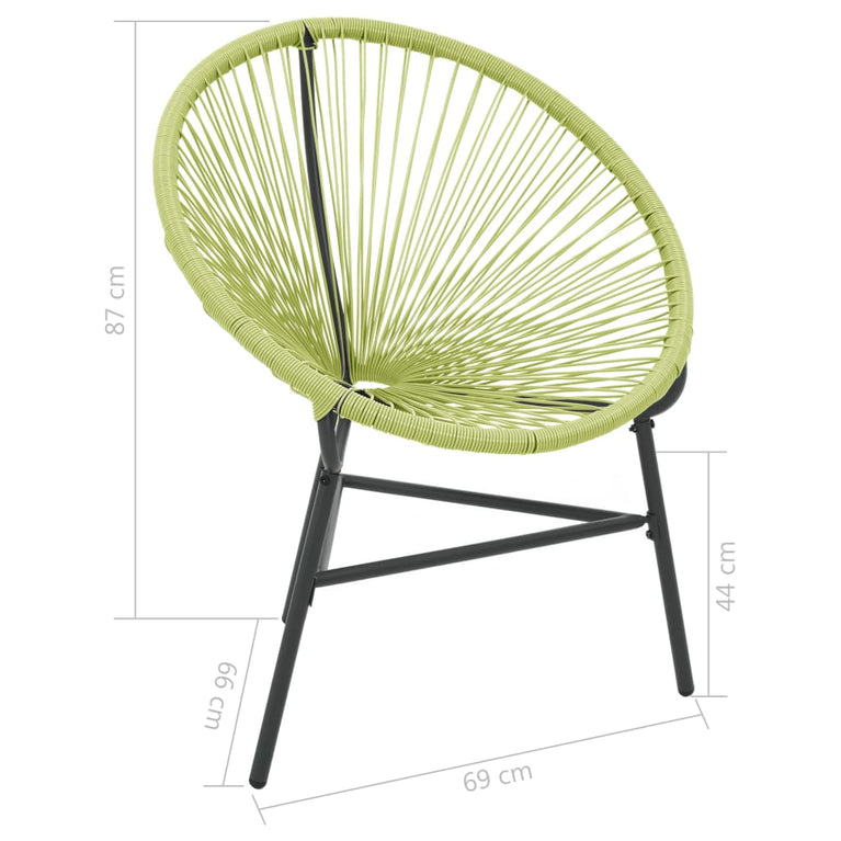 Tuinstoel Acapulco poly rattan groen MeubelReus