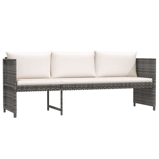 6-delige Loungeset met kussens poly rattan grijs MeubelReus