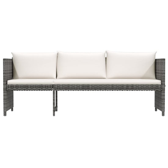 6-delige Loungeset met kussens poly rattan grijs MeubelReus