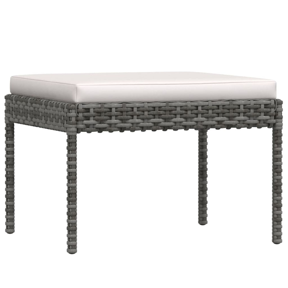 6-delige Loungeset met kussens poly rattan grijs MeubelReus