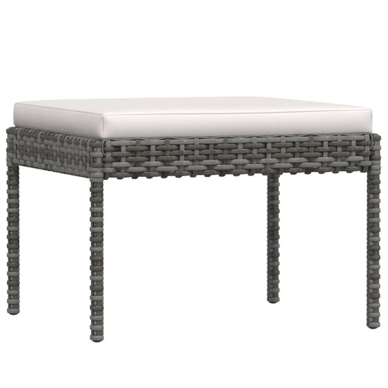 6-delige Loungeset met kussens poly rattan grijs MeubelReus