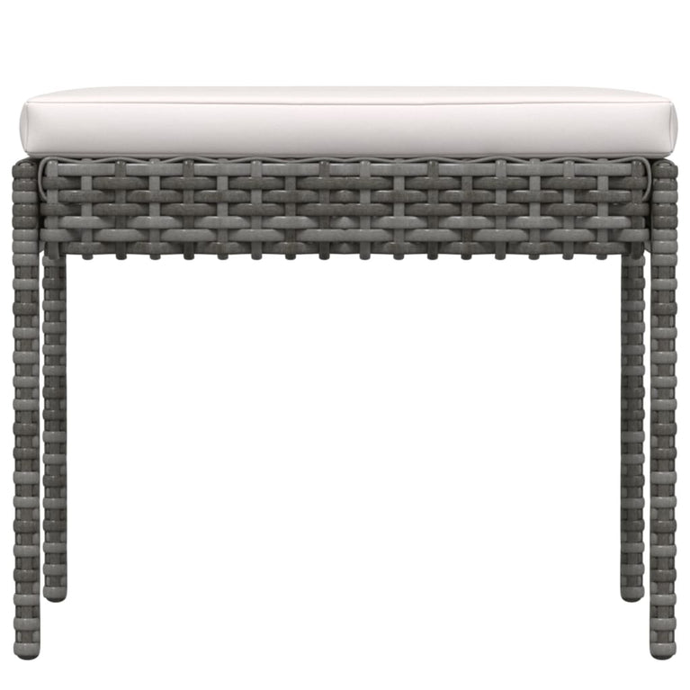 6-delige Loungeset met kussens poly rattan grijs MeubelReus