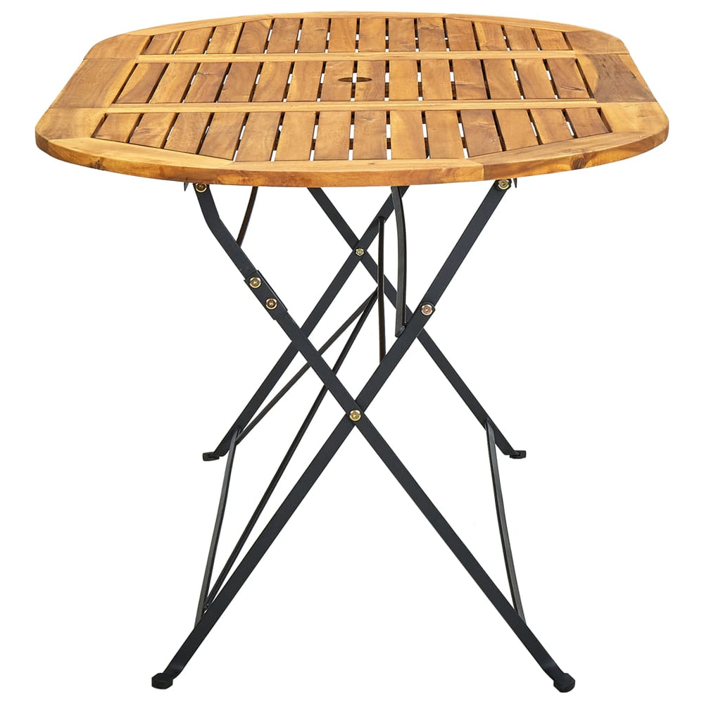 Tuintafel ovaal 160x85x74 cm massief acaciahout MeubelReus