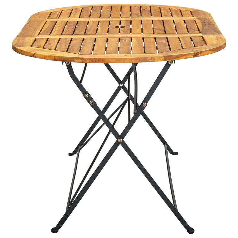 Tuintafel ovaal 160x85x74 cm massief acaciahout MeubelReus