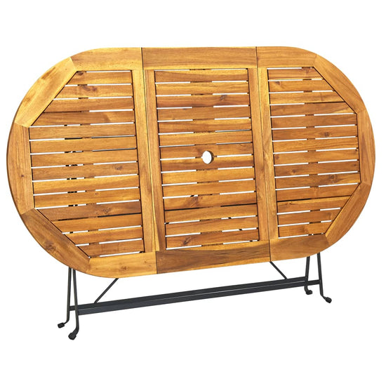 Tuintafel ovaal 160x85x74 cm massief acaciahout MeubelReus