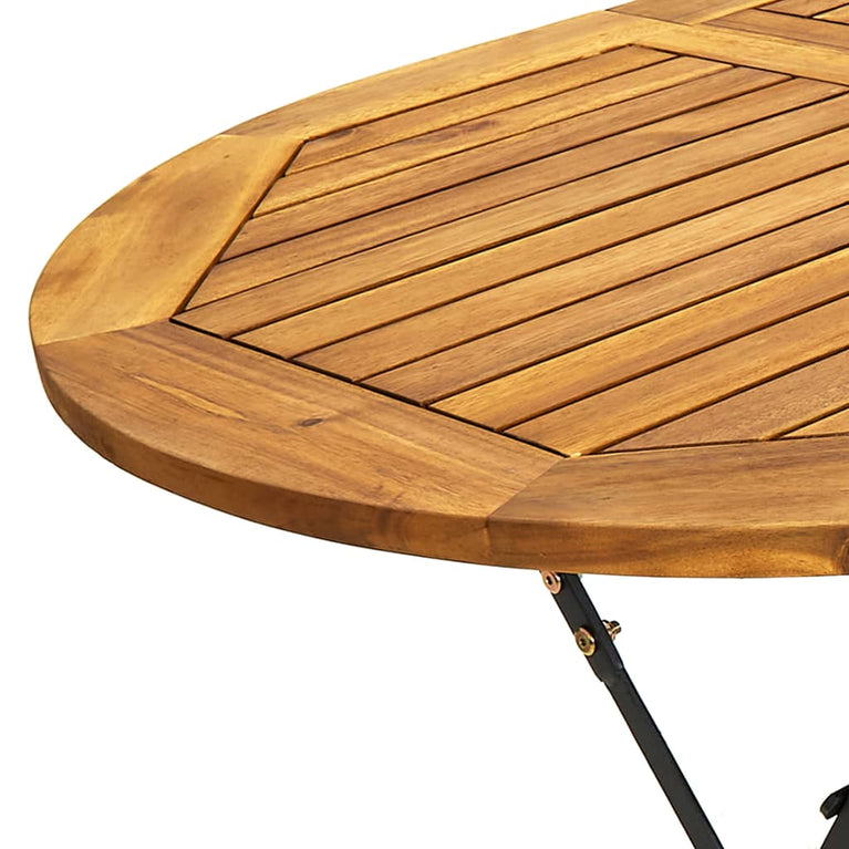 Tuintafel ovaal 160x85x74 cm massief acaciahout MeubelReus