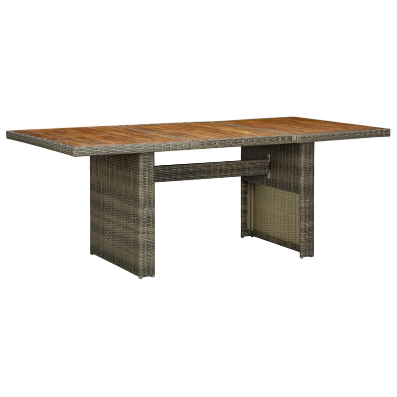 Tuintafel poly rattan en massief acaciahout bruin MeubelReus