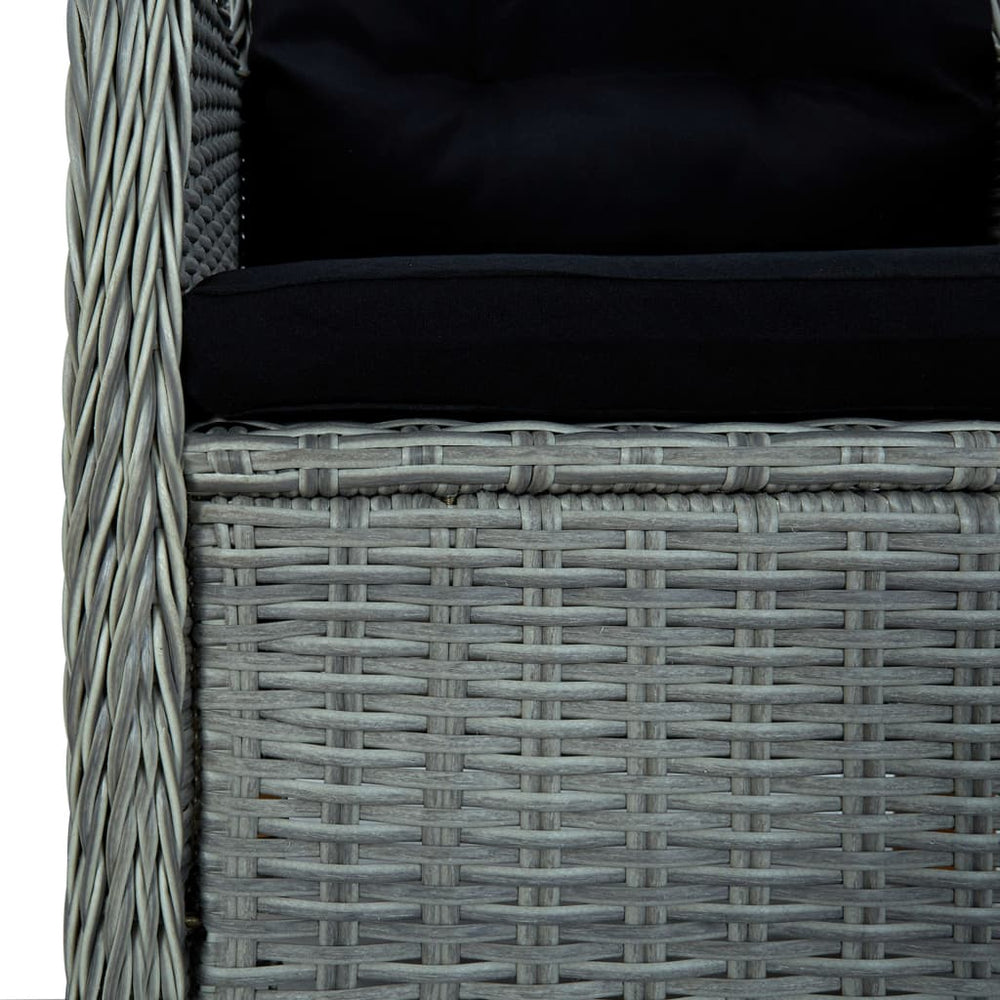 Tuinstoelen 2 st met kussens poly rattan lichtgrijs MeubelReus